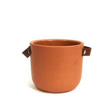 Load image into Gallery viewer, Pot, 4in, Terracotta, with Leather Handles
