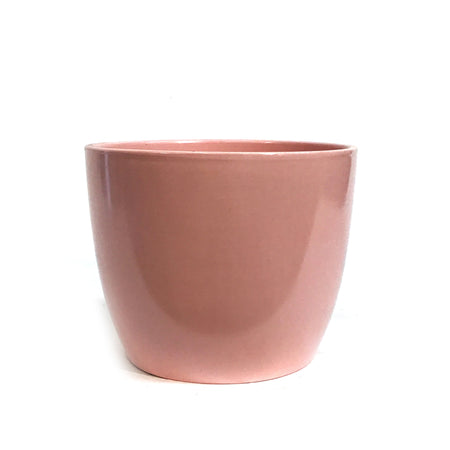 Pot, 6in, Ceramic, Dolomite, Pink Painted