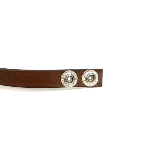 Engraved Leather Cuff Bracelet, Imagine