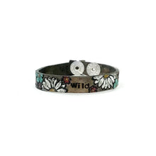 Load image into Gallery viewer, Leather Floral Cuff Bracelet, Wild
