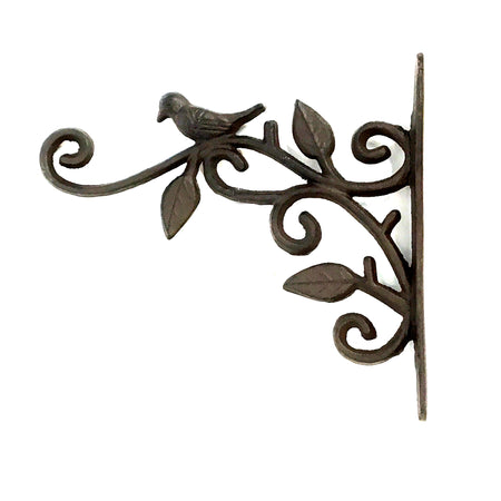 Metal Planter Bracket, Bird & Twig, 9.5in