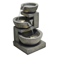 3 Pouring Bowls Fountain with 2 Warm White LEDs