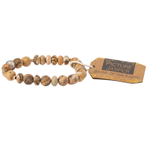 Stone Stacking Bracelet, Picture Jasper