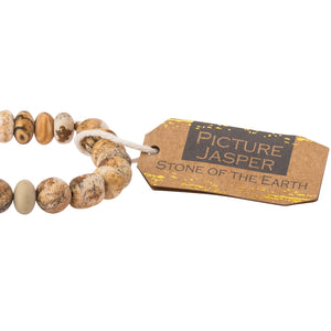 Stone Stacking Bracelet, Picture Jasper