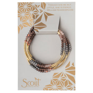 Scout Wrap Bracelet, Matte Metallic Tri-Tone/Gold