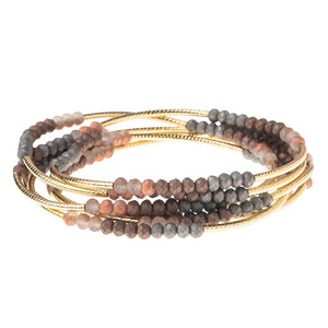 Scout Wrap Bracelet, Matte Metallic Tri-Tone/Gold