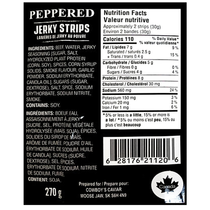 Cowboy's Caviar, Peppered Strips, 270g