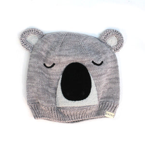 Baby Boys Toque, Koala, Grey Marle, Large