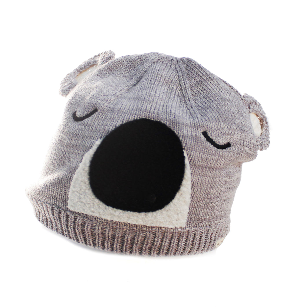 Baby Boys Toque, Koala, Grey Marle, Large