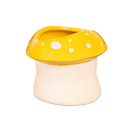 Pot, 2.5in, Ceramic, Mushroom, 3 Asst