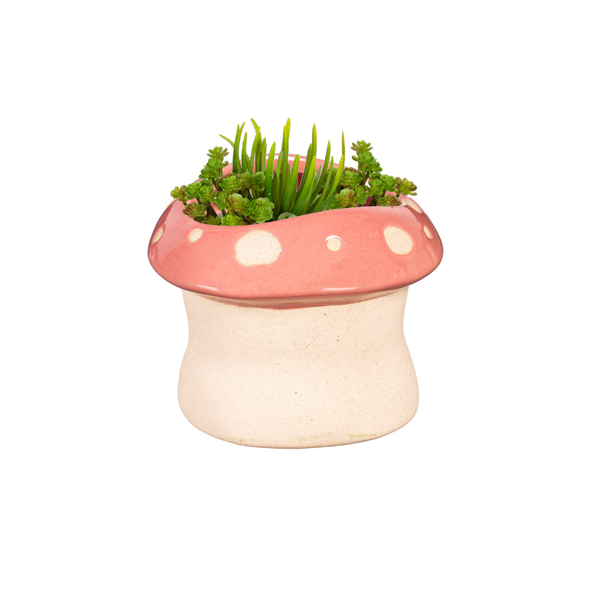 Pot, 2.5in, Ceramic, Mushroom, 3 Asst
