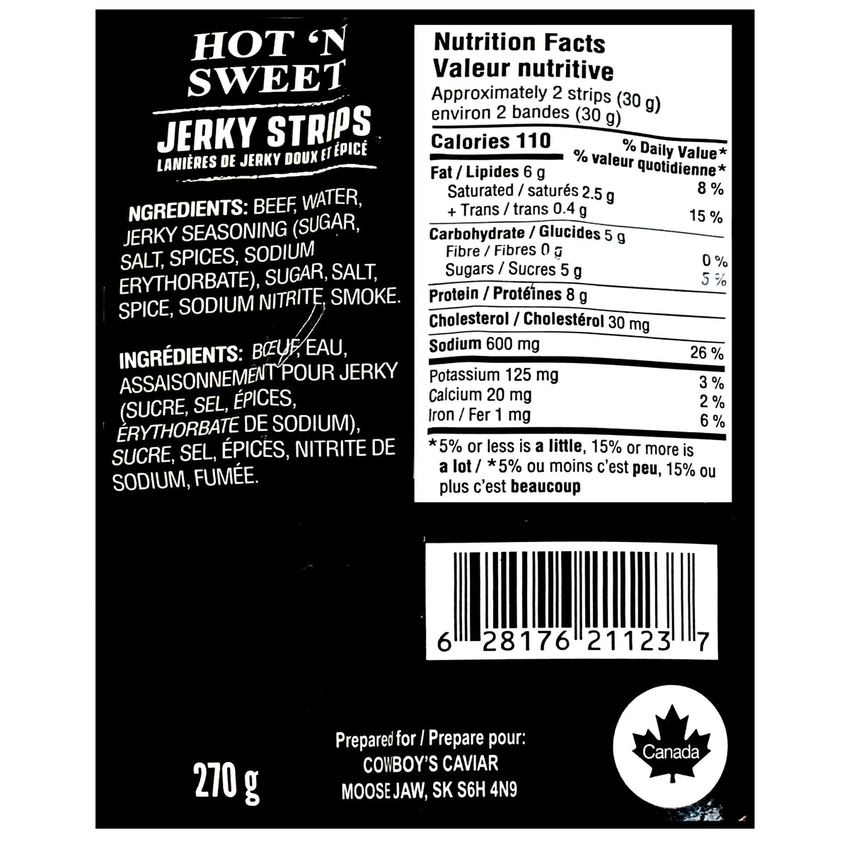 Cowboy's Caviar, Hot & Sweet, 270g