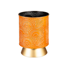 Load image into Gallery viewer, Planter, 7in, Metal with Gold Base, Orange
