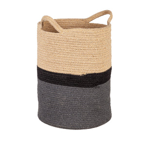 Natural Cotton Woven Basket with Handles, 12in