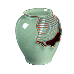 Green Urn Ceramic Tabletop Fountain