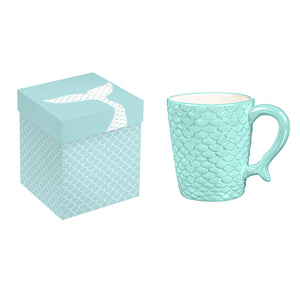 Mermaid Scales Pearl Ceramic Mug w/Box, 21oz