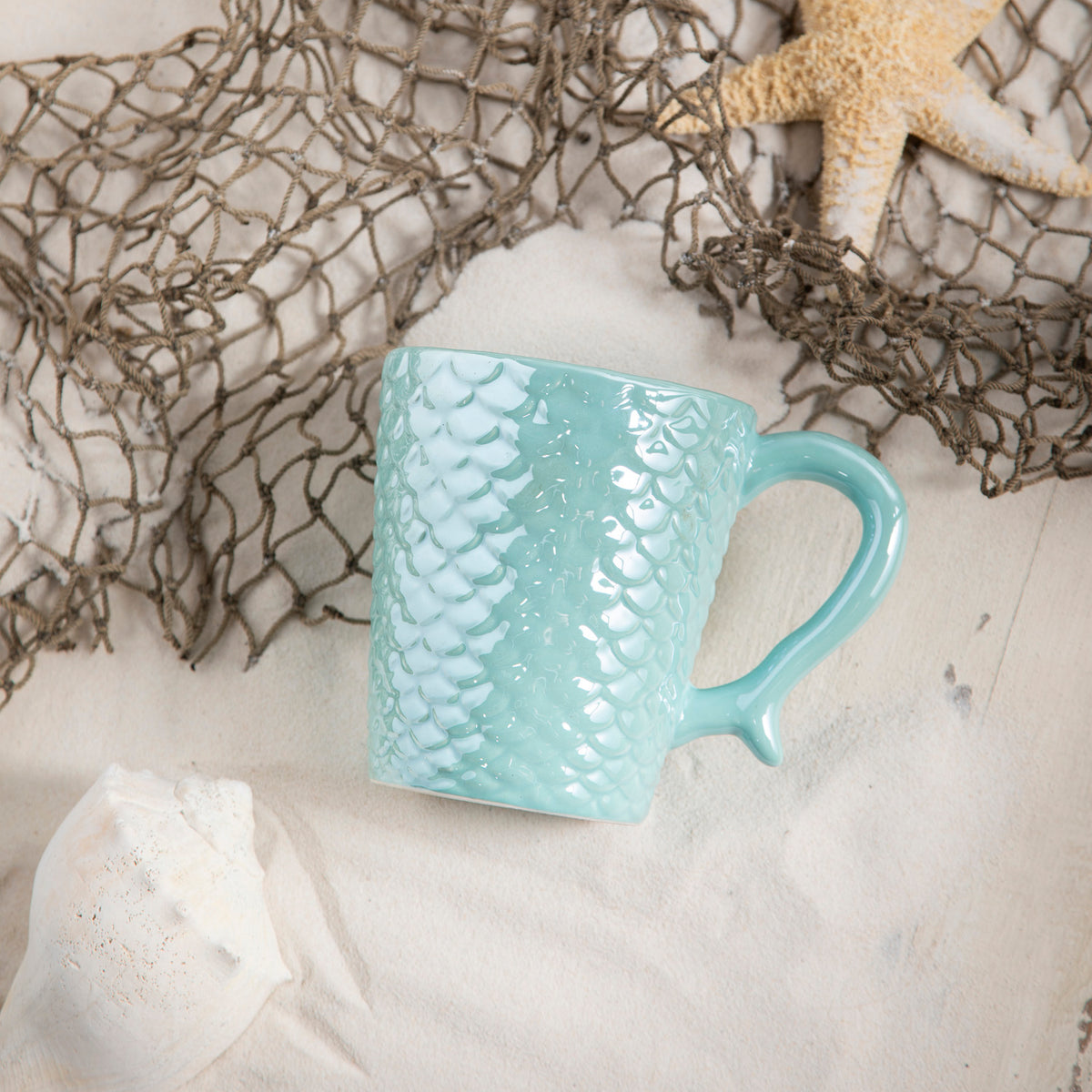 Mermaid Scales Pearl Ceramic Mug w/Box, 21oz