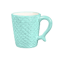 Load image into Gallery viewer, Mermaid Scales Pearl Ceramic Mug w/Box, 21oz
