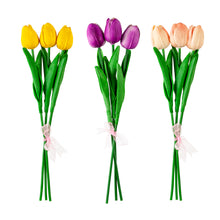 Load image into Gallery viewer, Decorative Tulip 3 Stem Bunch, 12in, 3 Styles
