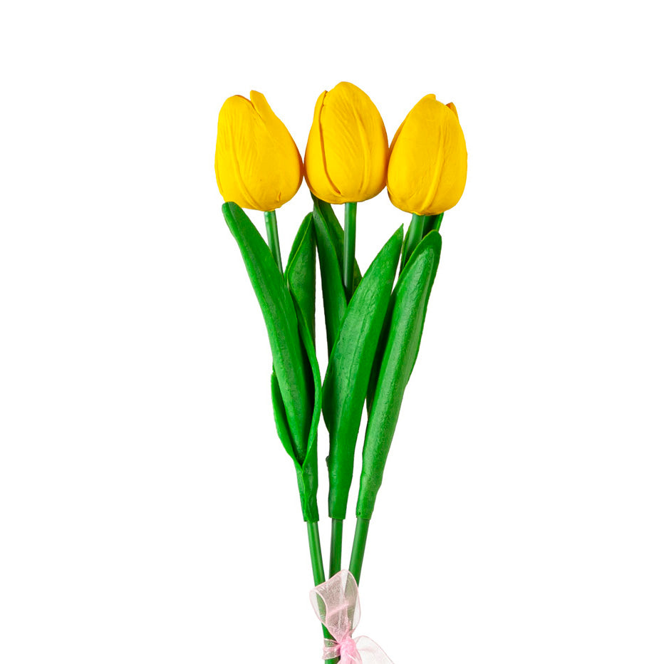 Decorative Tulip 3 Stem Bunch, 12in, 3 Styles