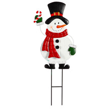 Load image into Gallery viewer, Metal Christmas Friends Garden Stake, Snowman
