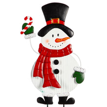 Load image into Gallery viewer, Metal Christmas Friends Garden Stake, Snowman
