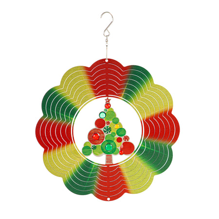 Christmas Illusion Spinner, Christmas Tree, 10in