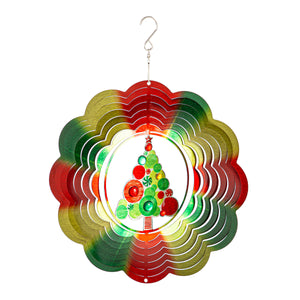 Christmas Illusion Spinner, Christmas Tree, 10in