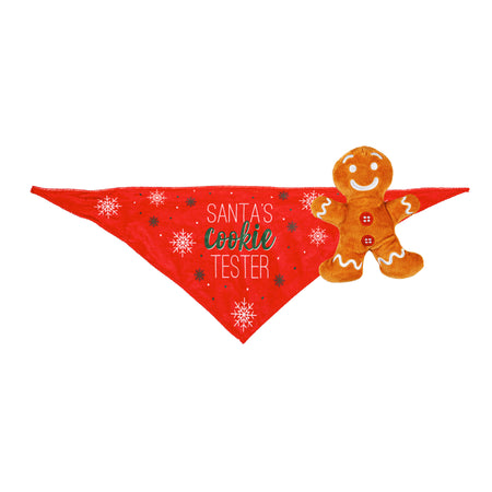 Dog Toy & Bandana Set, Santa's Cookie Tester