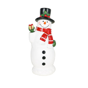 Resin Waving Snowman Decor, 7in