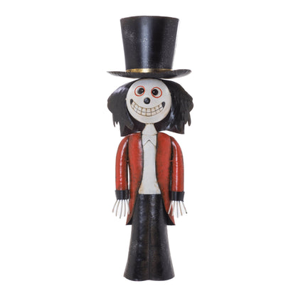 Standing Skeleton in Red Coat & Top Hat, 27.5in
