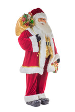 Load image into Gallery viewer, Life-Sized Fabric Standing Santa with Gifts, 70in
