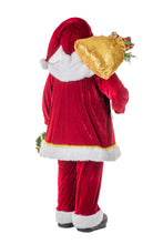 Load image into Gallery viewer, Life-Sized Fabric Standing Santa with Gifts, 70in
