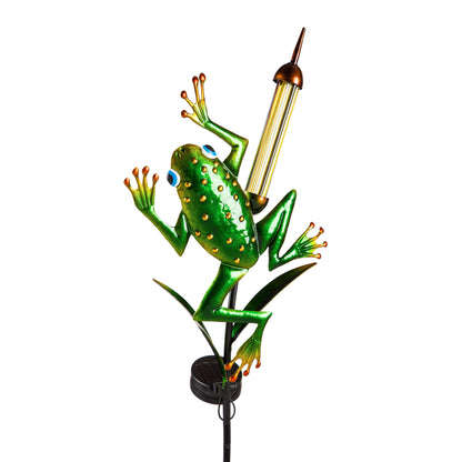 Solar Leaping Frog Garden Stake, 2 Styles