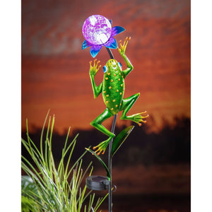 Solar Leaping Frog Garden Stake, 2 Styles