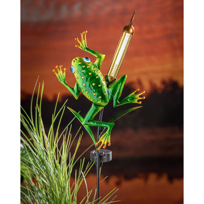 Solar Leaping Frog Garden Stake, 2 Styles