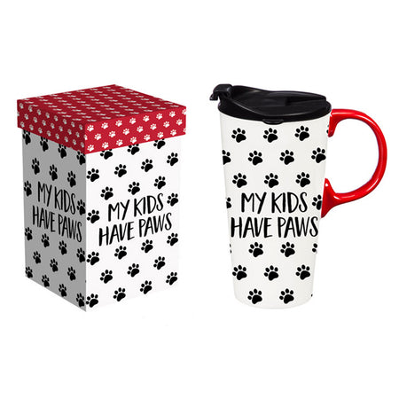 My Kids Have Paws Ceramic Mug w/Box, 17oz