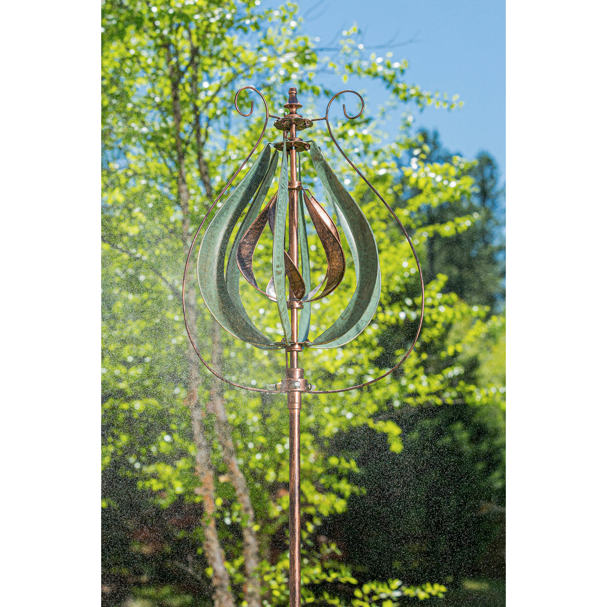 Misting Tulip Spinner Garden Stake, 87.5in
