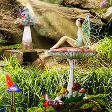 Load image into Gallery viewer, Metal Printed Mushroom Statuary, 18in
