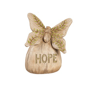 Hope/Peace Greenery Stone Decor, 8in, 2 Styles