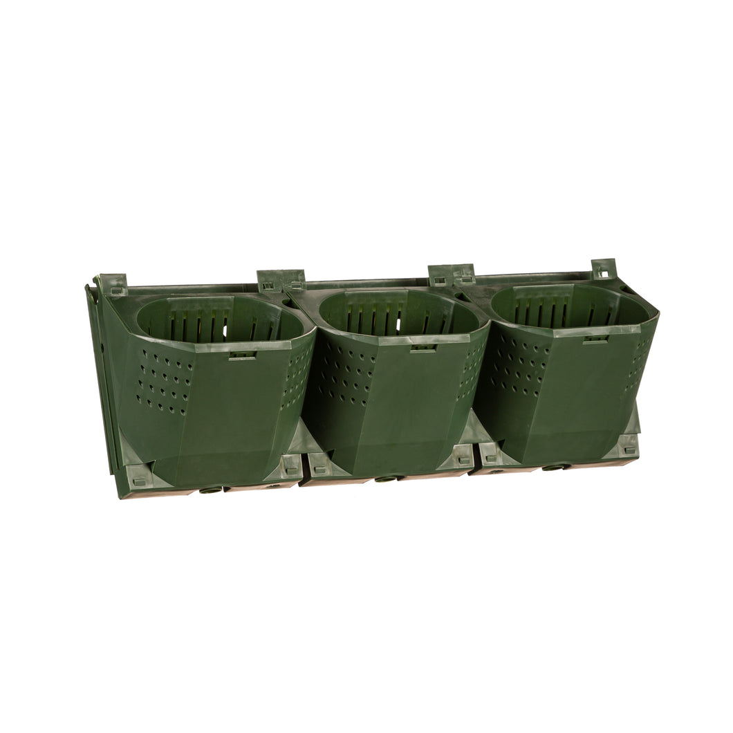Modular Outdoor Wall Planter, 4in, Set of 3