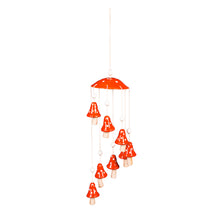 Load image into Gallery viewer, Hanging Ceramic Red Mushroom Garden Decor
