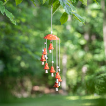 Load image into Gallery viewer, Hanging Ceramic Red Mushroom Garden Decor
