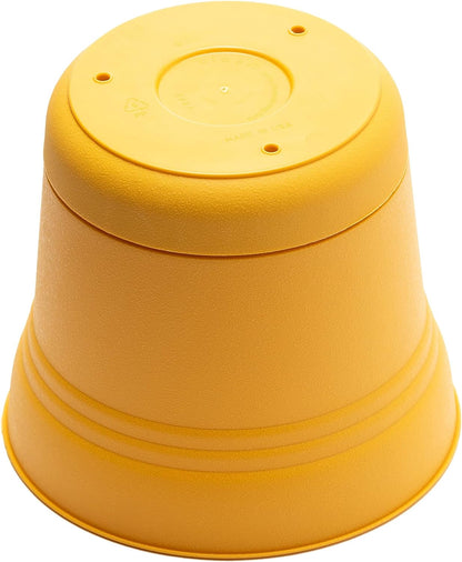 Pot, 10in, Saturn with Saucer, Earthy Yellow