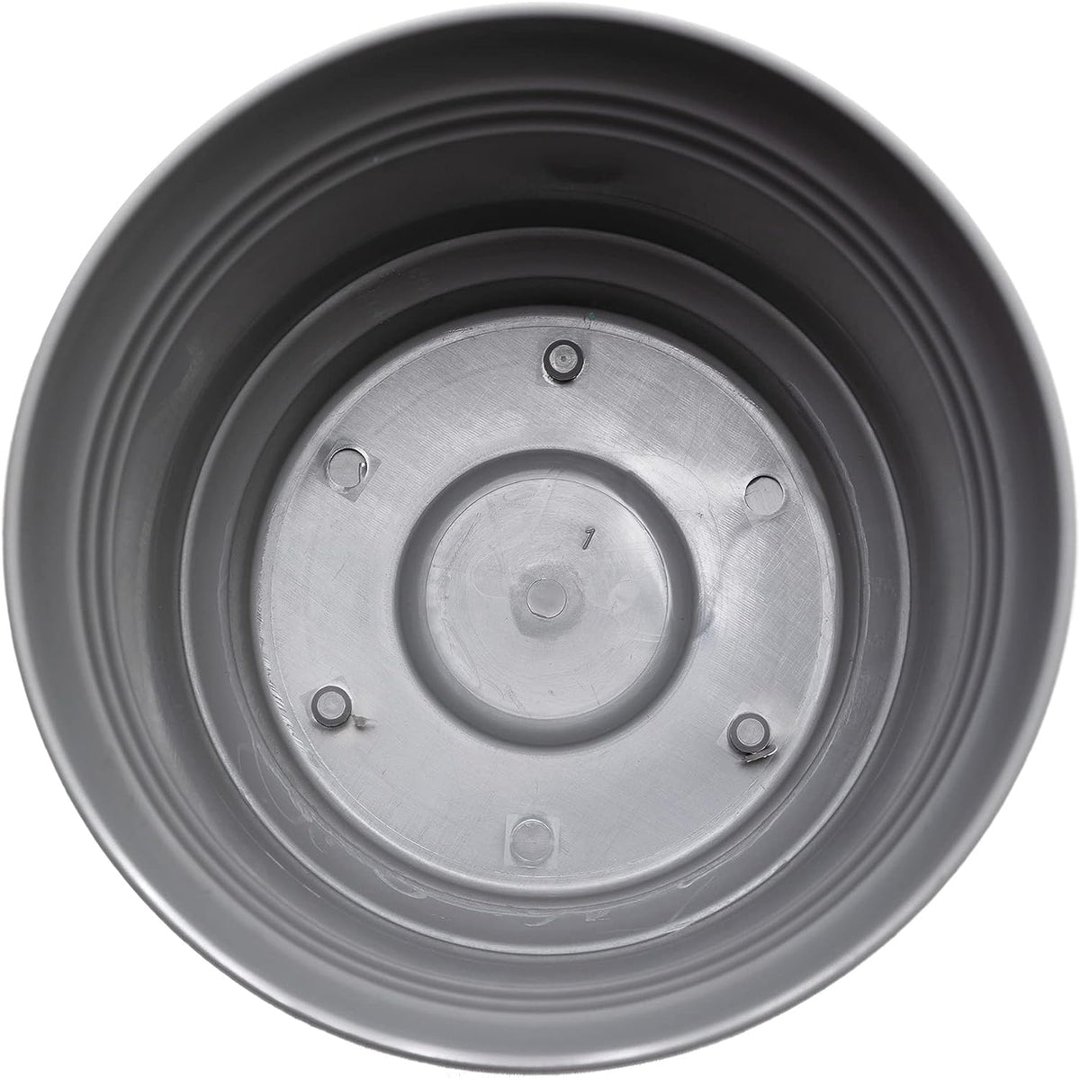 Planter, 12in, Saturn with Saucer, Charcoal