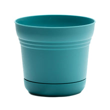 Load image into Gallery viewer, Pot, 7in, Saturn with Saucer, Bermuda Teal
