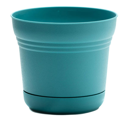 Pot, 10in, Saturn with Saucer, Bermuda Teal