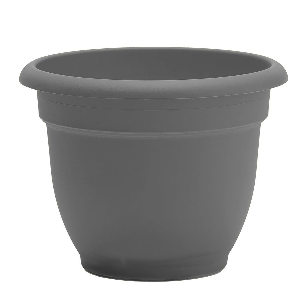 Planter, 8in, Ariana Self-Watering, Charcoal