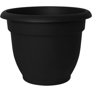 Planter, 12in, Ariana Self-Watering, Black