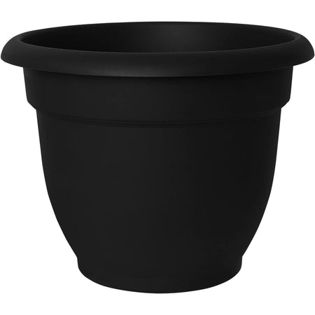 Planter, 12in, Ariana Self-Watering, Black